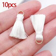 10/15 chiếc tua rua mini nhiều màu sắc, tua rua nhỏ dùng làm đồ thủ công, trang sức, móc khóa, phụ kiện trang trí túi xách, mặt dây chuyền, phụ kiện DIY thủ công. - tua rua - Xem 10