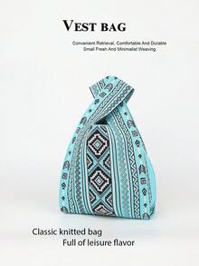 1pc Lightweight, Foldable, Breathable Tote Bag For Women, Suitable For Carrying Phone, Cosmetics, Perfume, Gifts, Daily Use, Vacation, School, Commuting, Shopping, Photography, Camping, Running, All Seasons - Multicolor - View 1