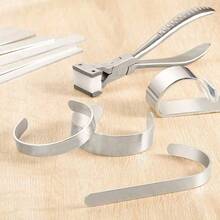 Metal Bending Tools, Jewelry Making Bracelets, Bending Tools, Bending Pliers, Stainless Steel Blank DIY Bracelet Jewelry Tools, Used For Embossing And DIY Bracelet Gifts, Christmas Gifts, And Creating Unique Accessories - Silver - View 7