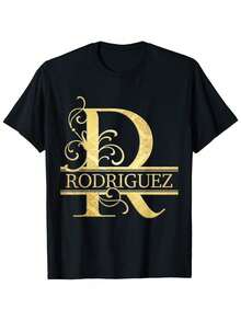 T-Shirt With The Name Rodríguez - Black - View 1