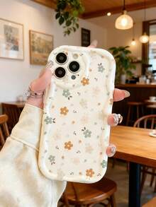 1pc Floral TPU Camera Lens Protective Shockproof Soft TPU Phone Case, Minimalist & Cute Design Compatible With Iphone 11 12 13 13 Pro Max 14 Pro Max, 15 15 Pro 15 Plus 15 Pro Max, 17 17 Air 17 Pro 17 Pro Max, Series