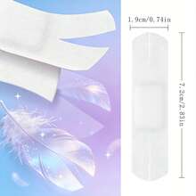 150/50/15片装手指防水贴片，X型绷带，中等张力，不对称包扎，透气，轻便，适用于各种场合 - 彩色 - 查看 10