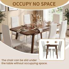 Set Of 6 Dining Chairs, Kitchen Dining Chairs, Upholstered, Ergonomic Backrest, Up To 120 Kg - White - View 5