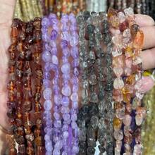 8-12mm Natural Irregular Shaped Amethyst & Agate Beads, Loose Beads With Straight Holes, For Jewelry Making, DIY Crafts, Bracelets, Necklaces, Jewelry Making Kits - Multicolor - View 8