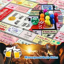 Drinking Board Games For Adults With Waterproof Rubber Mat Fun Interactive Drinking Games For Holiday Christmas Valentines Present Party College Night Birthday, 2-8 Players Age 21+ UJSE - 黃色 - 查看 10
