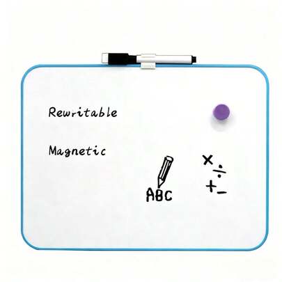 hoojojo 1pc Erasable A3/A4 Size Magnetic Whiteboard, Dry Erase Drawing Board For Teaching, Home Message, Classroom Recording, Durable Stationery, Holiday Gift, Office Supplies, Suitable For Home, Classroom, Office And More
