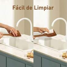 R's Juego de 4 Utensilios de Cocina de Madera de Teca Cucharas de Madera con Gancho Wooden Utencilios de Cocina Palas de Cocina para Uso Doméstico Restaurantes y Sartenes Antiadherentes - Marrn - Ver 6