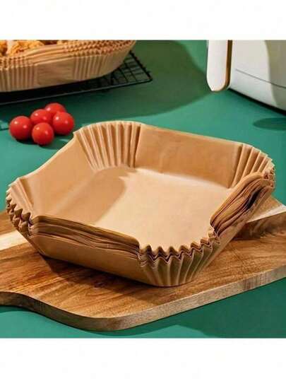 50 Adet Yuvarlak Önceden Kesilmiş Pişirme Kağıdı (6''/8''/9'' Çoklu Boyut) – Yapışmaz Pişirme Kağıtları (Hava Fritözü, Fırınlama, Izgara, Buharlama ve Mikrodalga İçin), Temel Mutfak Aksesuarları