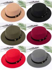 这款经典的牛仔帽男女皆宜，配有可拆卸的经典腰带装饰，非常适合日常休闲穿着、度假以及牛仔主题派对和聚会。 - 經典黑皮帶一字禮帽 - 查看 10