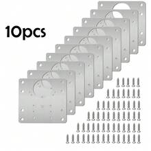 5 Pairs Of Hinge Repair Boards, Cabinet Hinge Repair Board With Customized Screws, Stainless Steel Cabinet Door Hinge Repair Bracket Board With Cabinet Holes