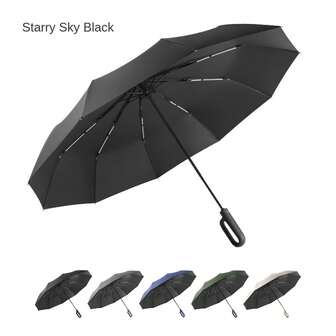 Paraguas automático de apertura y cierre - Compacto, de doble uso para sol y lluvia, protección UV, mango de agarre fácil, diseño de 20 varillas, varillas de fibra de vidrio duraderas, portátil para viajes