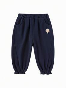 Balabala Pantalones jogger para niñas Primavera/Otoño 2026, pantalones deportivos suaves y elásticos, prendas inferiores casuales y deportivas - azul oscuro - Ver 1