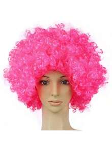 1pc 80g Colorful Fanned Wig, Party Supplies, 7-Color Costume Wig, Funny Clown Wig, Explosion Hairstyle, Suitable For Carnival, Christmas, New Year Party, Unisex - Multicolor - View 6