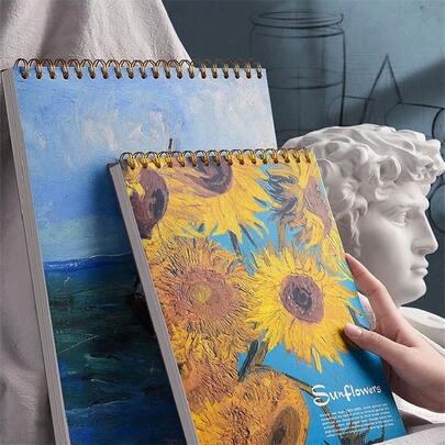 Sổ phác thảo trống khổ A4, 30/50 trang/cuốn, sổ vẽ trống dành cho sinh viên mỹ thuật, vật dụng thiết yếu cho năm học mới, sinh viên mỹ thuật, người yêu thích vẽ, học sinh, nhà thiết kế, phù hợp cho xưởng vẽ, lớp học, nhà, ngoài trời, phác thảo, luyện vẽ, làm sổ phác thảo, ghi lại cảm hứng, món quà tuyệt vời cho năm học mới, Ngày Nhà giáo, sinh nhật, lễ hội nghệ thuật.