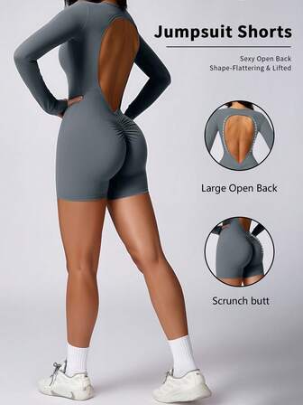 YZMJAFU 1 件女式性感露背连体裤，优雅露背连体衣，适合户外运动，适合女性