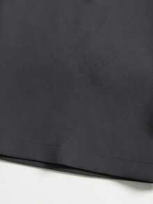 女士灰色高腰褶裥双扣阔腿裤，简约时尚百搭直筒裤，春秋季 - 灰色 - 查看 8