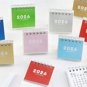 Nowy kalendarz biurkowy na rok 2026, mini kreatywny wystrój biurka, produkty noworoczne, rozpocznij plan noworoczny, prezent świąteczny, nowy bawełniany prezent, prezent na powrót do szkoły