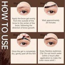 Eyebrow Tint Kit - Long Lasting Waterproof & Smudge Proof Brow Dye |  Dark Brown, Vegan Formula, Gentle & Easy For Beginners | DIY Lamination Effect, Perfect Valentine's Day Gift For Her - 001 - Xem 3