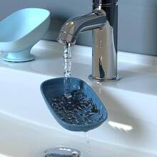 Soap Dish With Suction Cup Design, Double Drained Self Draining Soap Dish, Soap Bar Holder For Shower Bathroom Kitchen Toilet - 彩色 - 查看 2