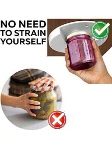 1pc Round Bottle Opener, Multifunctional Plastic Jar Opener For Kitchen Cabinet, Advanced Lid Gripper And Bottle Opener Suitable For Weak Grip And Elderly