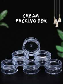 25pcs Mini Transparent Cream Jars (3g/5g) - Empty Plastic Cosmetic Containers, Clear Sample Pots For Eye Shadow Balm And Lip Balm, Travel Size Makeup Samples, Great For Thanksgiving, Halloween And Christmas - Clear - View 9