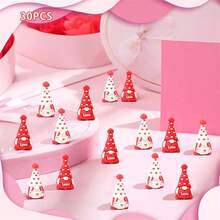 Decoraciones de escritorio para el Día de San Valentín: lindas figuras de gnomos con forma de corazón, centros de mesa para el hogar. - Rojo - Ver 1