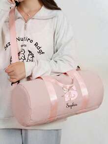 Personalized Customized Name Duffel Bag Dance Bag -Paired With The Same Letter Pendant,Waterproof Sports Duffel Bag , Versatile Crossbody Travel Gym Bag, Large Capacity Gym Bag, Stylish Durable Dance Gear Organizer Ideal For Dancers, Athletes & Daily Use, Perfect For Practice, Performances, Workouts & Trips,New Year's,Christmas,Generation Z - Multicolor - View 9