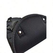 1pc Black Office Footrest Mat, Made Of Oxford Material, Airplane Hanging Foot Hammock, Simple Airplane Footrest, Adjustable With Portable Strap, Suitable For Travel, School Supplies, Student Foot Mat, Travel Foot Pillow, Leg Support, Travel Essential, Travel Accessories, Must-Have Travel Items, Beach Vacation, Summer Holiday, School Supplies, Back-To-School Items - 黑色腳墊-1pc - 查看 4