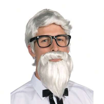 Mens Southern Colonel Wig And Beard