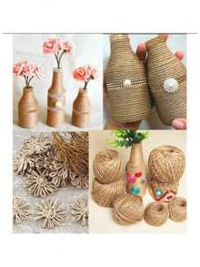 Sisal Rope Roll, Natural Twine, 1mm, 3mm And 4mm Thickness, Ready For Use In Crafts, Invitations, Decoration And More. - 4毫米 - 每卷170米 - 查看 5