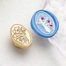 1 đầu đóng dấu sáp kiểu Gothic, đầu đóng dấu bằng đồng thau nguyên khối có thể tháo rời, dụng cụ đóng dấu sáp kiểu cổ điển tối màu dùng để gói quà, làm thiệp chúc mừng, niêm phong phong bì. - Nhiều kích cỡ - Xem 22