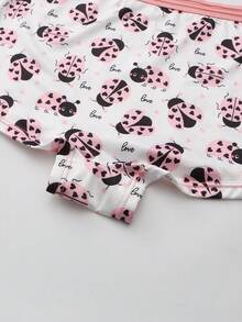 Dircho 6件装女士日常内裤，图案设计三角裤，骷髅头、瓢虫、星星印花，柔软舒适 - 彩色 - 查看 9