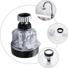 jojofuny 4piezas Faucet Sprayer Rotatable Nozzle Anti-splash Kitchen Aerator with Adjustable Spray Modes Transparent Water-saving Faucet Attachments - 2 - Ver 5