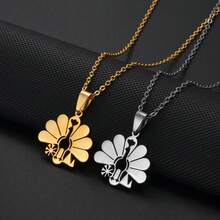 1pc Yazidi Lalish Peacock Pendant Necklace, Stainless Steel Yazidi Jewelry - Multicolor - View 10