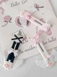 1 Mini Art Knife With Wing Bow Cute Ballet Style Portable Scissors A Tool Knife For Disassembling Packages And Making Handicrafts Suitable For Daily Use