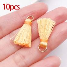 10/15 chiếc tua rua mini nhiều màu sắc, tua rua nhỏ dùng làm đồ thủ công, trang sức, móc khóa, phụ kiện trang trí túi xách, mặt dây chuyền, phụ kiện DIY thủ công. - tua rua - Xem 19