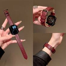 时尚简约的苹果风格纯皮表带，尺寸可自由调节 | 简洁时尚的设计，兼容 Ultra/SE/Series 11/10/9/8/7/6/5/4/3/2/1 | 适用于 38mm、40mm、41mm、42mm、44mm、45mm、46mm 和 49mm 表盘尺寸