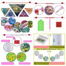 1件装DIY曼陀罗花卉主题钻石画女士旅行首饰盒，迷你首饰旅行收纳盒，戒指项链PU皮革收纳盒，女士必备，派对或节日生日礼物 - 單件 - 查看 11