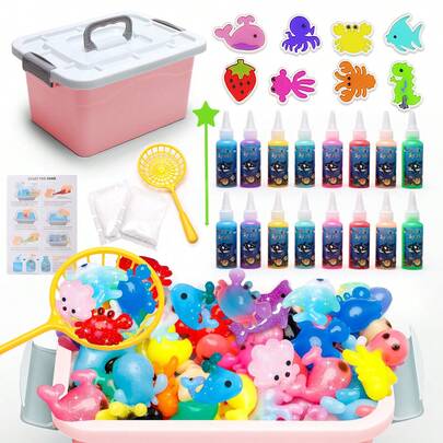 Multi-Functional Magic Water Toys, Super Fun Ocean Babies, DIY Creative Craft Set, Stress Relief Toys, Creative DIY Toys, Relaxation Toys, Party Activities, Improve Handicraft Skills Toys, Cultivate Children's Artistic Ability Handmade Toys, Perfect Holiday Gift For Boys And Girls