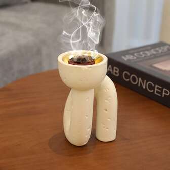 1pc Creative Resin Aroma Diffuser. Unique Design Suitable For Home Fragrance, Indoor Scent, Living Room Decor, Bedroom Decor, Tea Room, Yoga Studio, Workspace, Multi-Functional Aroma Accessory, Creative Personalized Desktop Decor, Ramadan, Holiday Gift