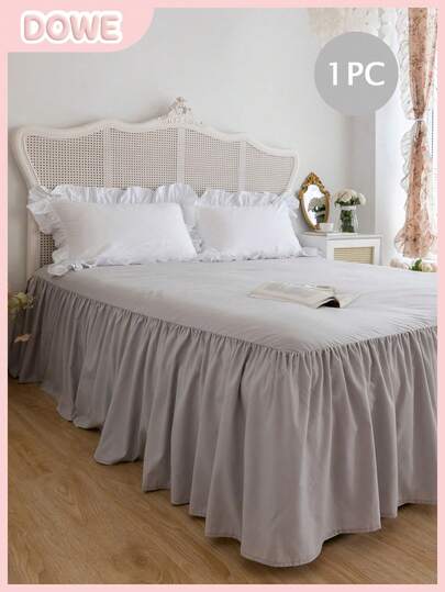 1 st sängkappa, sängkläder, mjukt och andningsbart lakan med volangkant och resårband, bekväm sömn, lätt och elegant, molnliknande mjuk textur, passar twin-, full-, queen- och king-size-sängar, maskintvättbar, prinsessstil rumsinredning