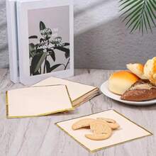 D200 PCS Paper Napkins Bulk 6.5 X 6.5 Inch Gold Disposable Napkins Everyday Thick Napkin For Christmas Wedding Birthday Anniversary Cocktail Dinner - như hình ảnh - Xem 5