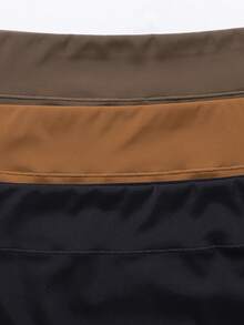 6pcs Plus Size Women Melon Color Breathable Comfortable High Waist Panties