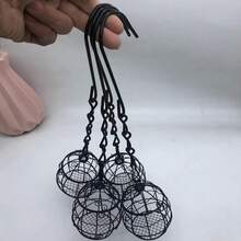 Jaula para pájaros al aire libre, comedero para pájaros, comedero colgante de primavera para jardín y patio/539 - Dorado - Ver 4