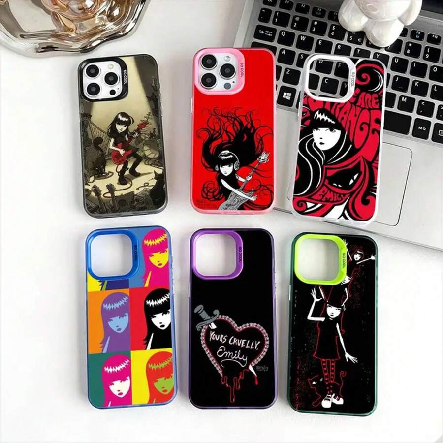 Funda de teléfono Comics Emily The Strange para 11 12 13 14 15 16 17 Pro Max Plus, protector de teléfono con revestimiento - z9 - Ver 1