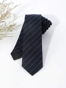 1pc Women's Casual Diagonal Striped Necktie, Minimalist Style Suitable For Streetwear, Everyday Wear, And Business, British Style - Multicolor - View 11