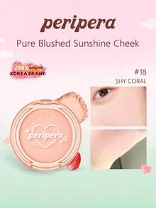 Peripera Blushed Sunshine Cheek Pressed Blush18, Natural Radiant Matte & Glowy Finish, Buildable Sheer To Medium Coverage, Soft Focus Blurring Effect, Lightweight & Blendable, Long-Lasting Natural Flush, Skin-Like Luminous Texture, Oil-Control & Smooth, For Daily Wear, K-Beauty, Korea Makeup, Holiday Gift, Mother's Day Gift,4.2g/0.14oz. - 18 - View 2