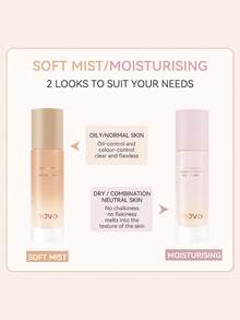 NOVO 防水、防汗、持久遮瑕粉底液，哑光妆效，保湿不卡粉，适合所有肤质。是日常妆容、秋冬季、新年、圣诞节妆容、户外旅行、生日礼物、毕业派对的理想之选。 - 02#自然色 - 查看 4