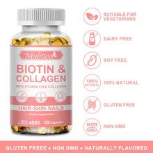 MULITTEA 4000MCG Biotin Collagen Capsule - Types I, III, Collagen For Women & Men - Hair Growth Support Supplement - Skin, Nails Beauty Complex - 120 Count - 1 Pack (120pcs) - 查看 4