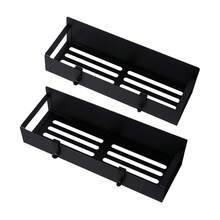 Living And Home Magnetic Fridge Spice Storage Rack Multi Pack Carbon Steel Iron Matte Black Space Saving Organizer - Style-b 2Pcs - View 1